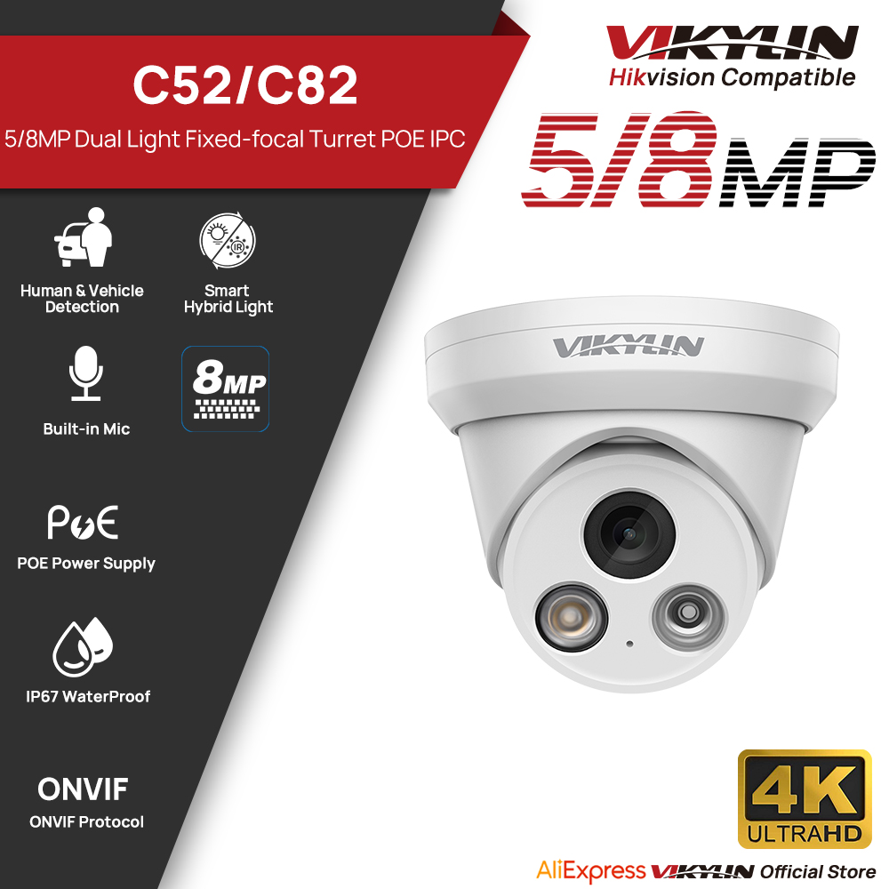 Home Security Service - VIKYLIN 5/8MP 4K IP Camera Dual