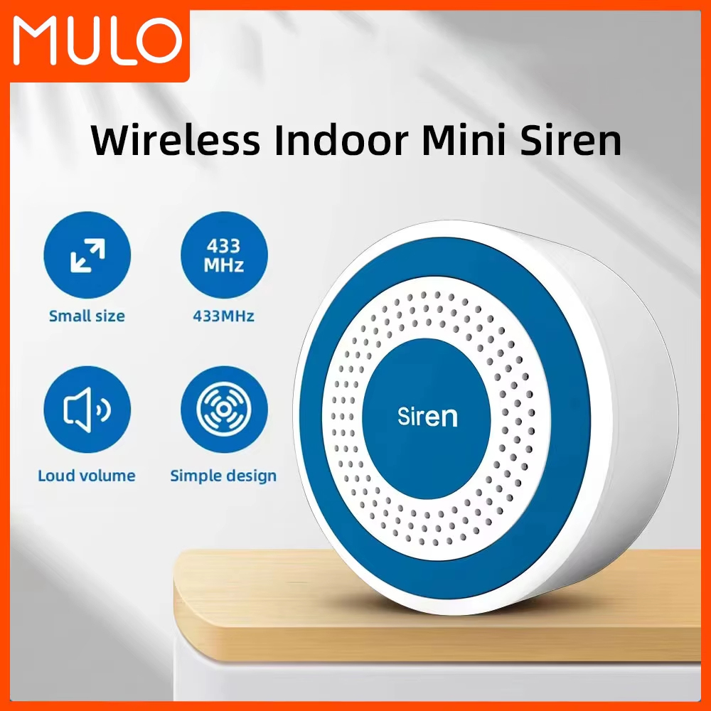 Sim Gsm Alarm - MULO Mini Alarm Siren Wireless 433MHz