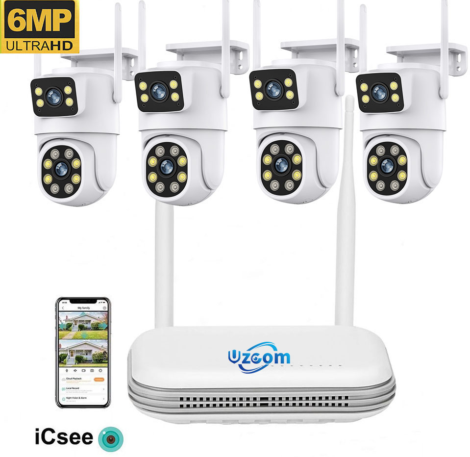 Home Security Kit With Camera - 8CH 6MP Outdoor IP Camera Wifi