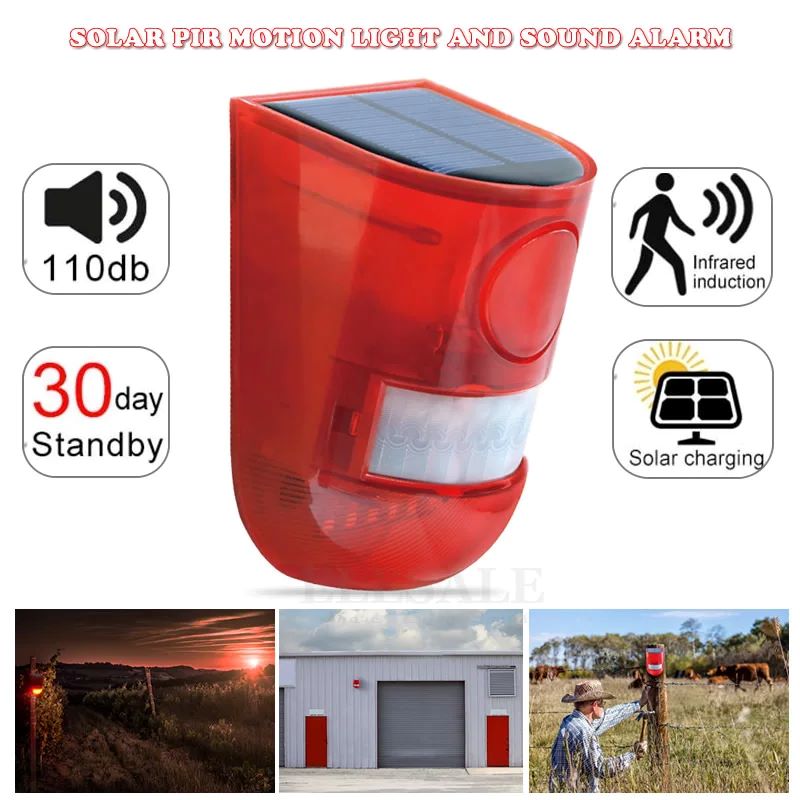 Sim Gsm Alarm - Waterproof Solar Powered Alarm Light Infrared