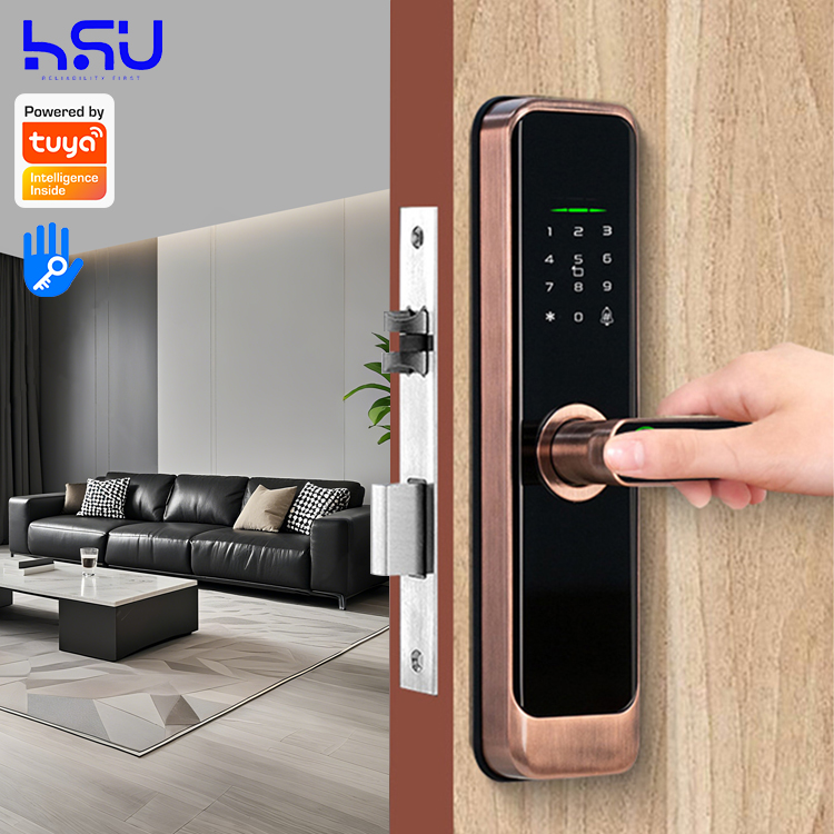 Home Security Locks - Digital Smart Doorlock Passcode Home Wooden