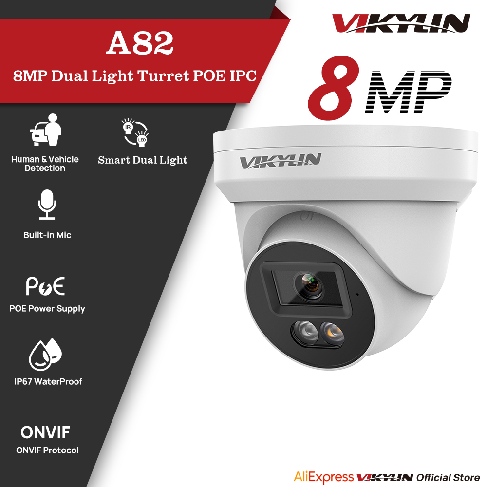 Home Security Service - VIKYLIN 8MP IP Security Camera Poe