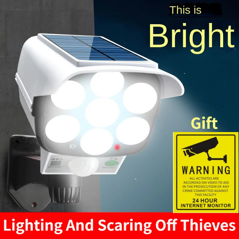 Home Security Wireless Cameras - Outdoor Solar Light Motion Sensor Security