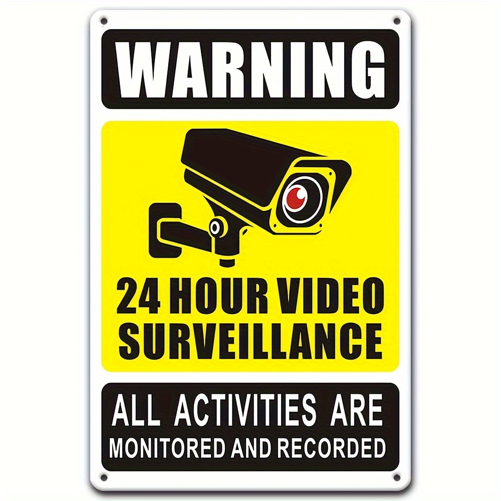 Home Security Usa - 24/7 Video Surveillance Warning Sign -