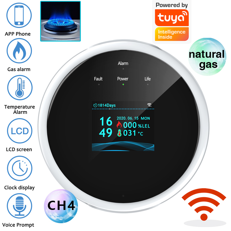 Home Security Monitoring - 2.4G WiFi Gas Alarm Sensor Combustible