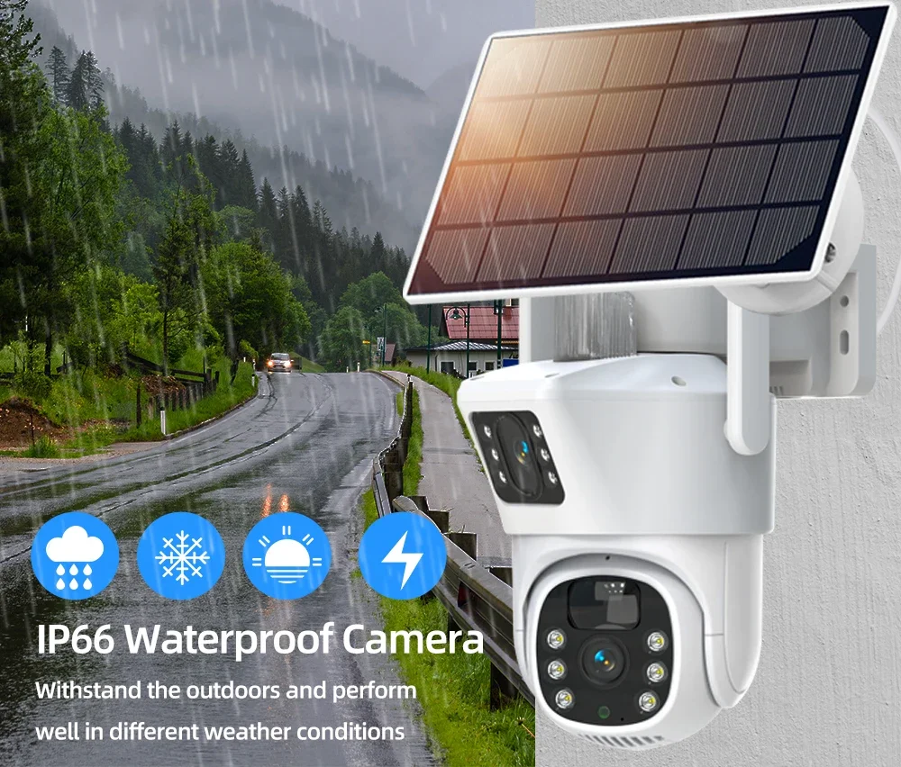 4K 8MP Dual Lens Wifi Solar CC - огляд і ціна Home Security Kit With Camera