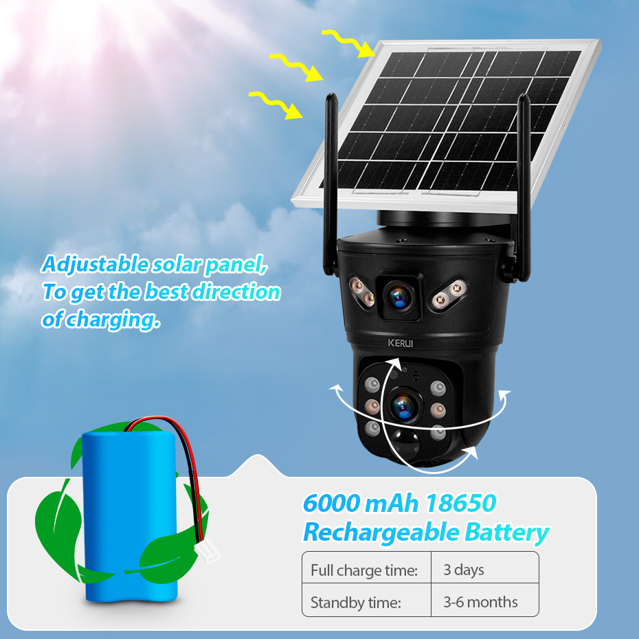 KERUI 6MP 4G SIM WiFi Solar Ca - огляд і ціна Home Security Monitoring System