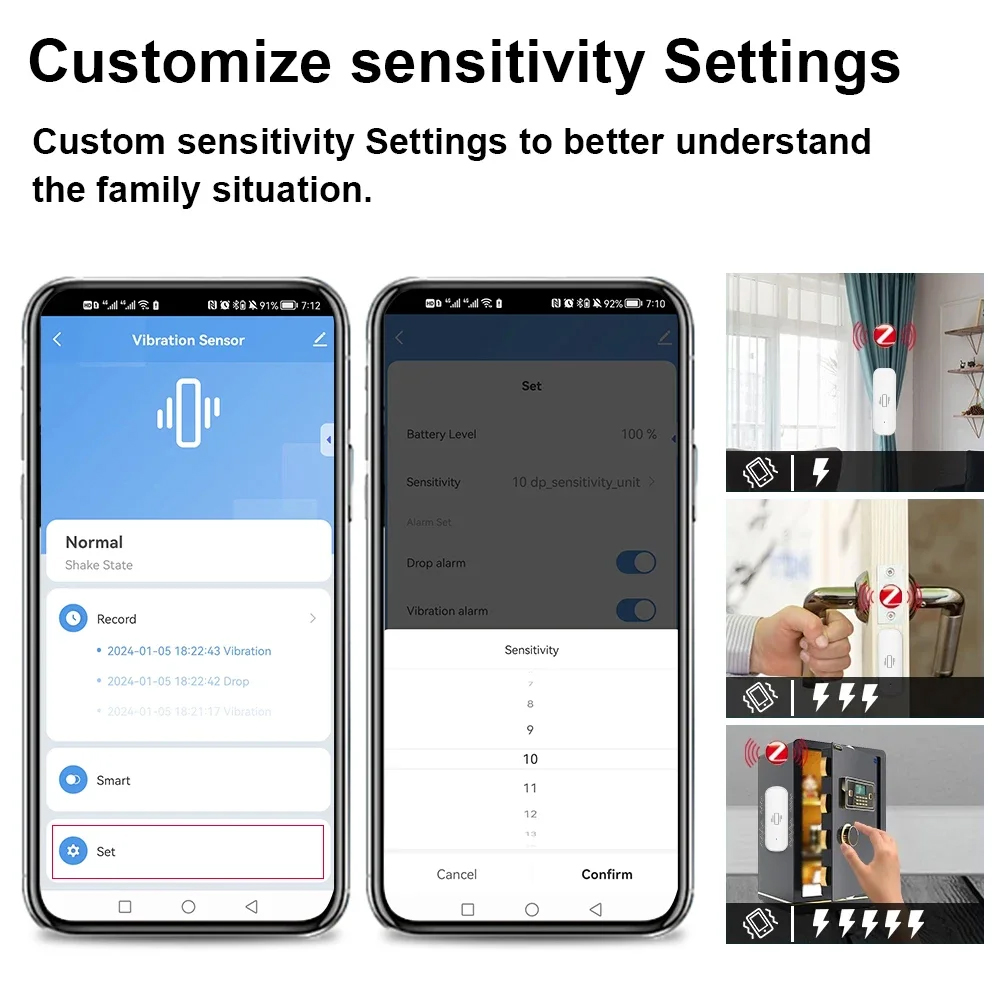 Smart ZigBee Vibration Sensor  - огляд і ціна Home Security Alarm