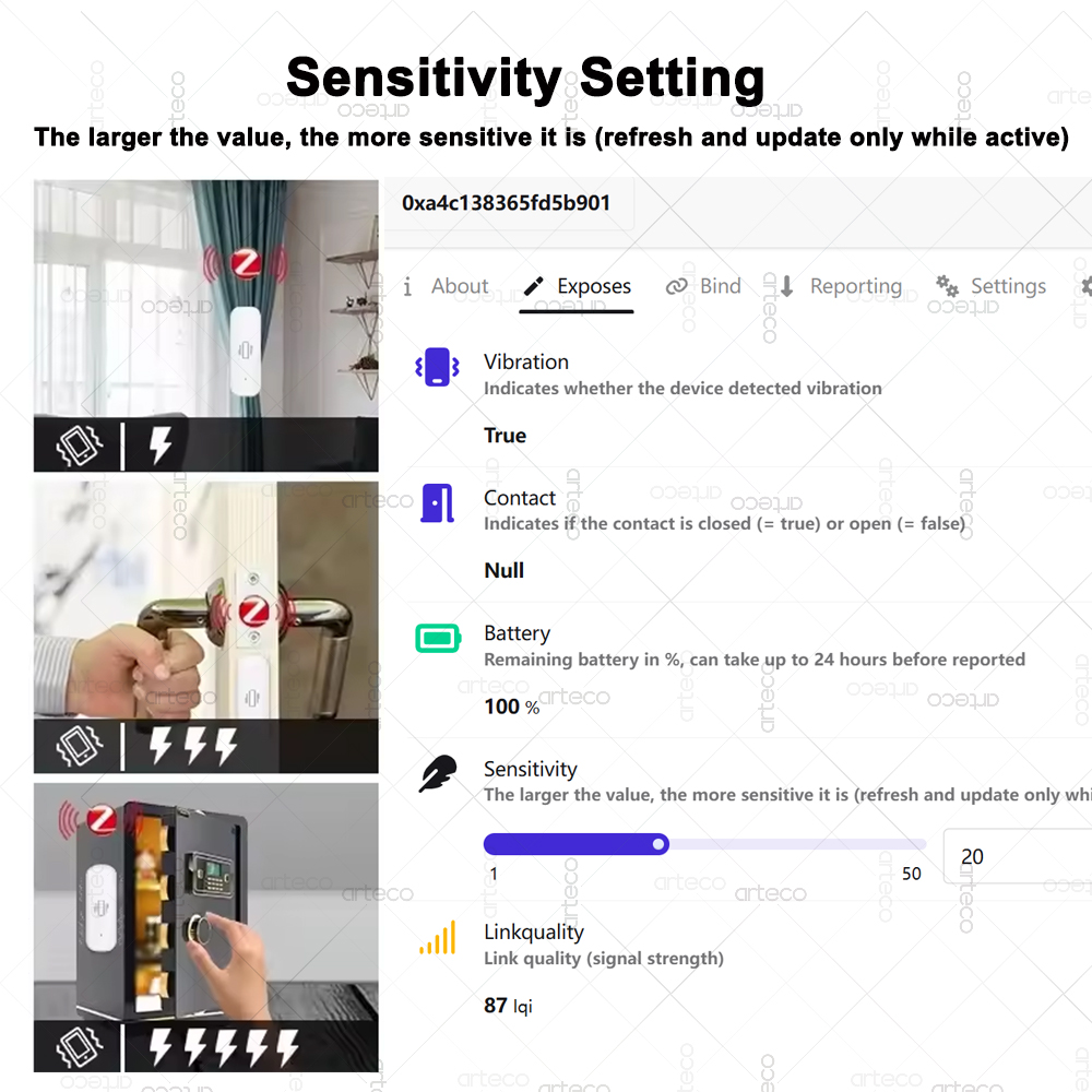 ZigBee Smart Vibration Sensor  - огляд і ціна Home Security Monitoring