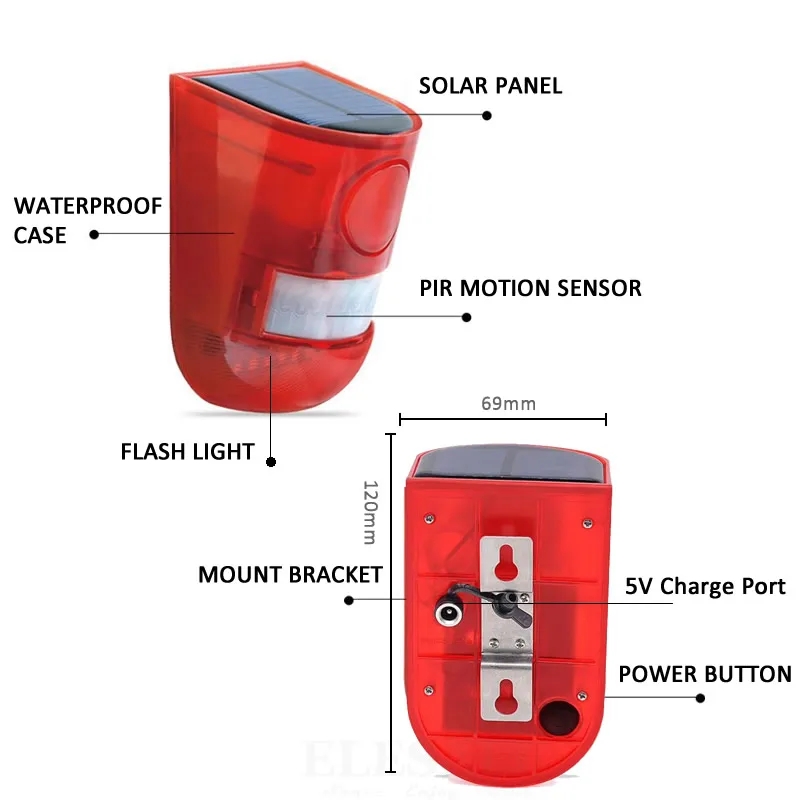 Waterproof Solar Powered Alarm - огляд і ціна Sim Gsm Alarm