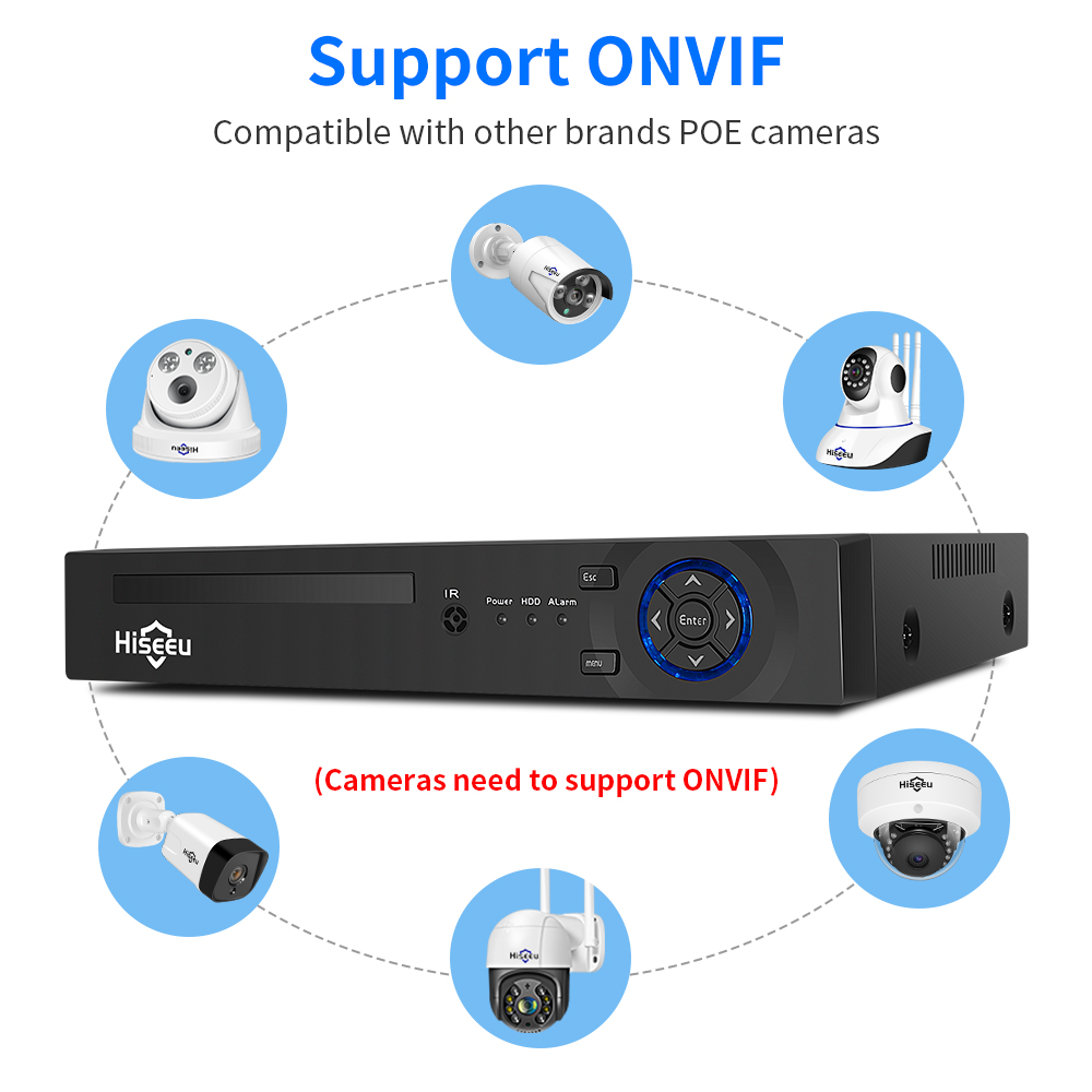 Hiseeu 4CH 10CH 16CH 4K 8MP 5M - огляд і ціна Home Security With Cameras