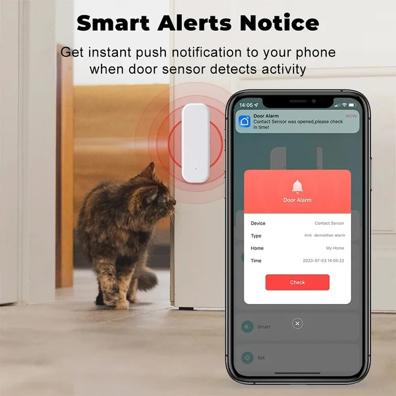 Tuya WiFi Smart Door Window Se - огляд і ціна Sim Gsm Alarm