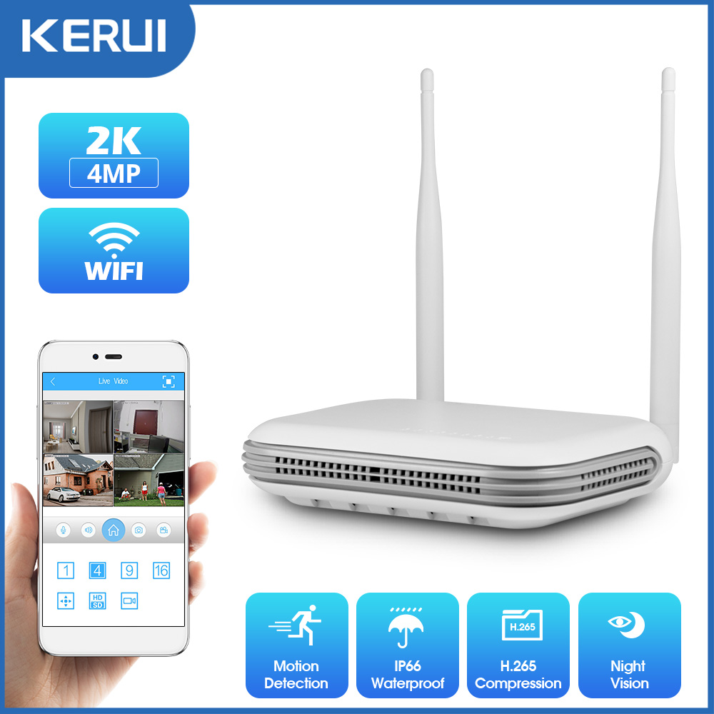KERUI 2K 3K 4MP 8CH NVR WIFI O - огляд і ціна Home Security Monitoring