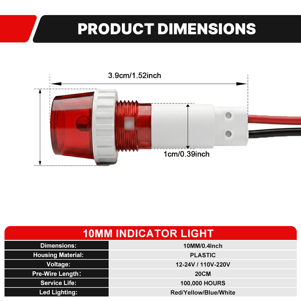 FILN 3PCS 10mm Threaded LED In - огляд і ціна Home Security Companies Near Me