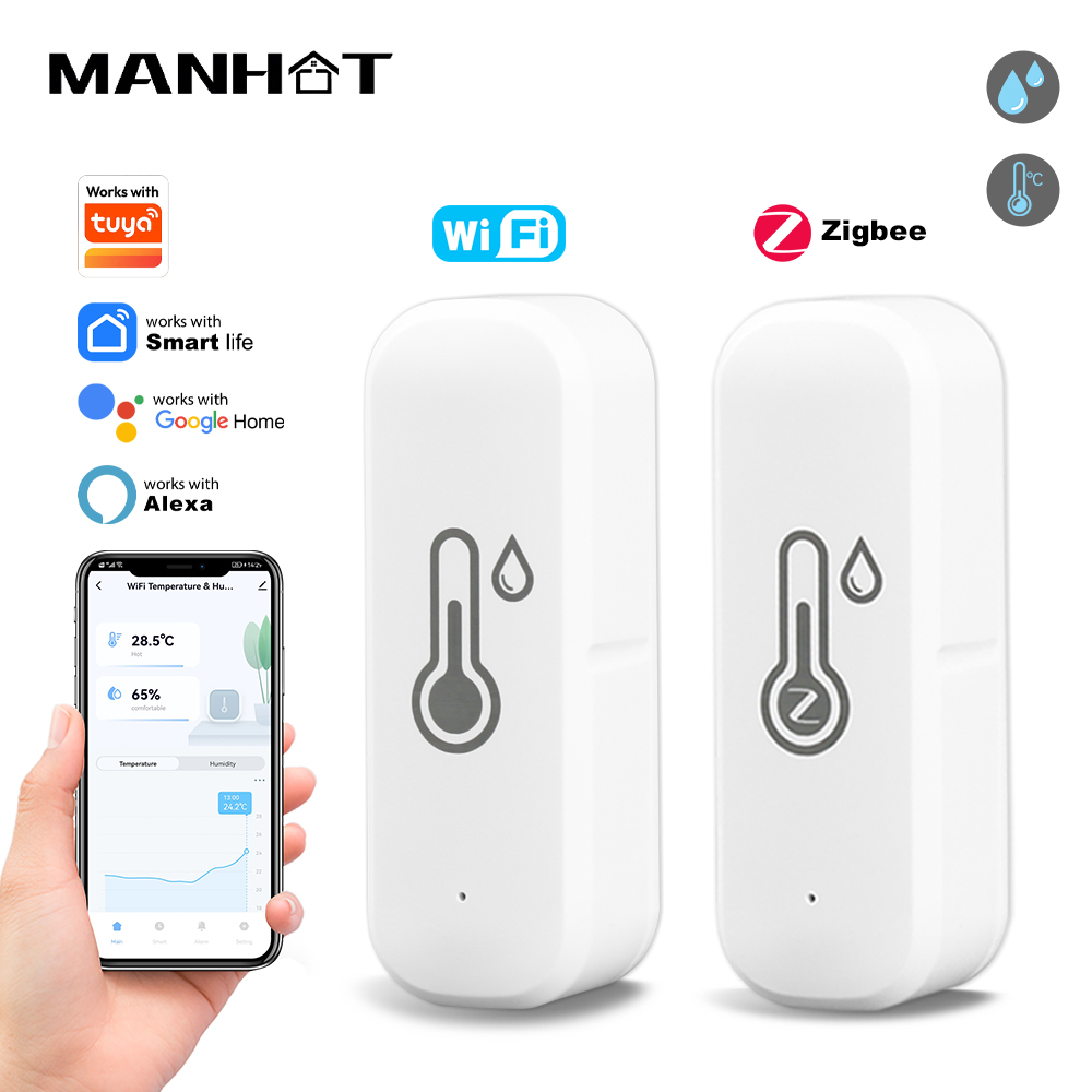 MANHOT Zigbee/Wifi Smart Tempe - огляд і ціна Home Security Battery