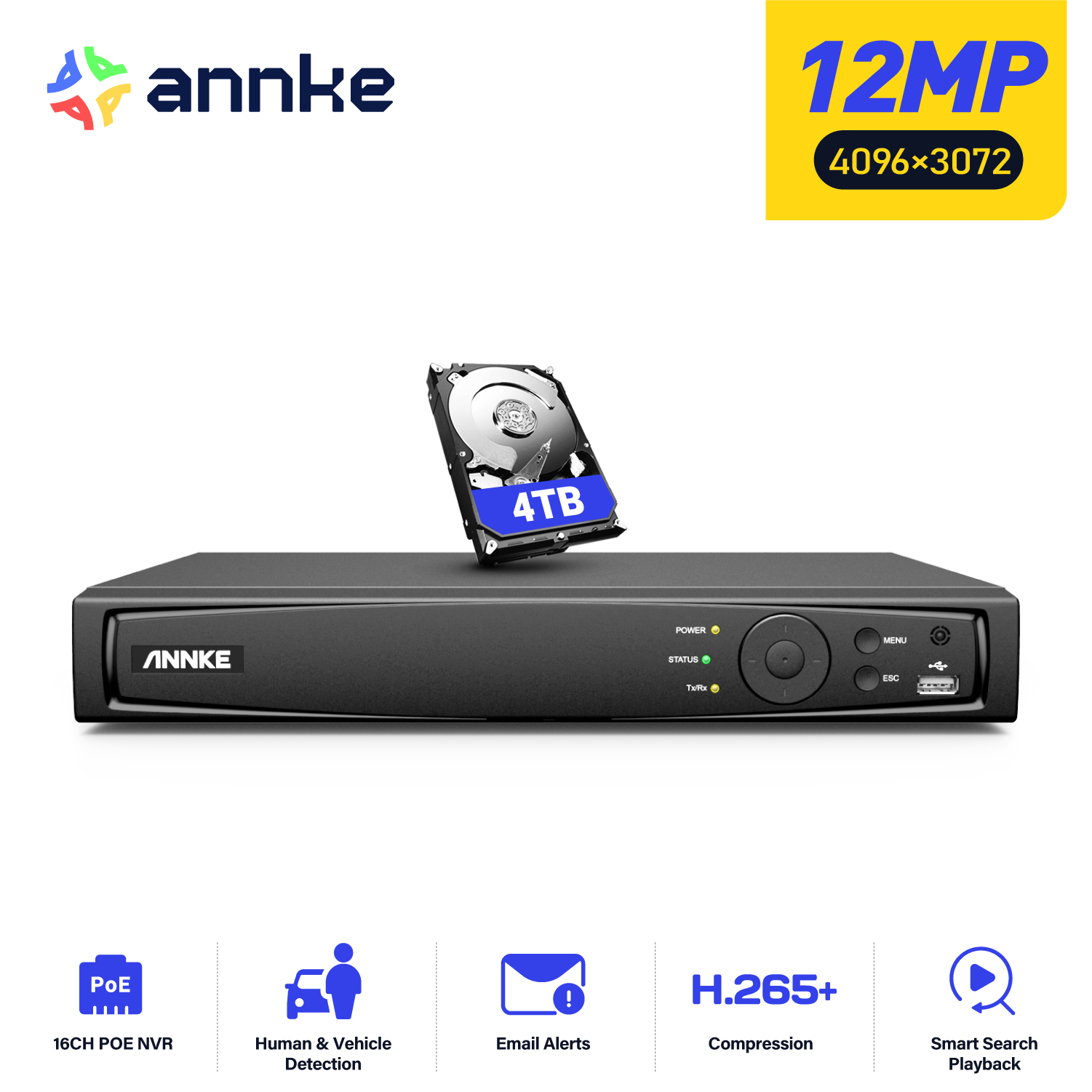 ANNKE 12MP POE NVR Network Vid - огляд і ціна Home Security With Cameras