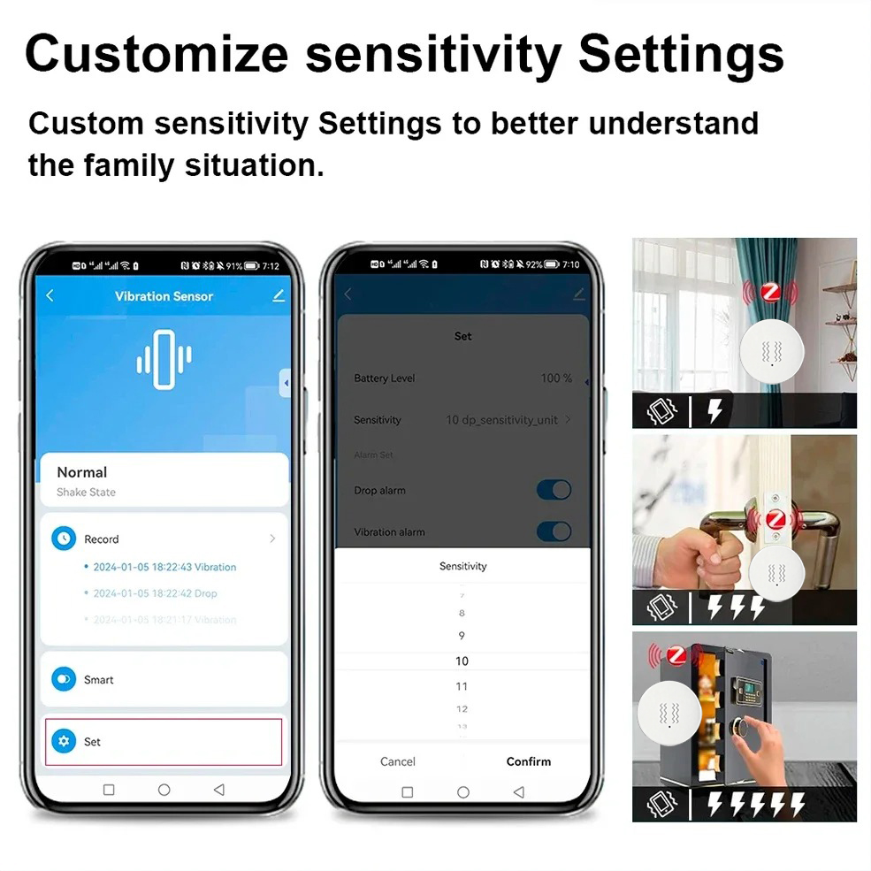 Tuya Zigbee Smart Vibration Se - огляд і ціна Home Security Alarm