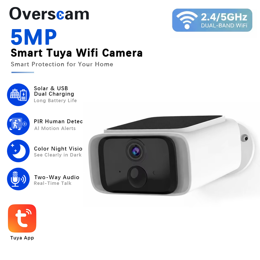 Tuya 5MP Solar Security Camera - огляд і ціна Home Security Wireless Cameras