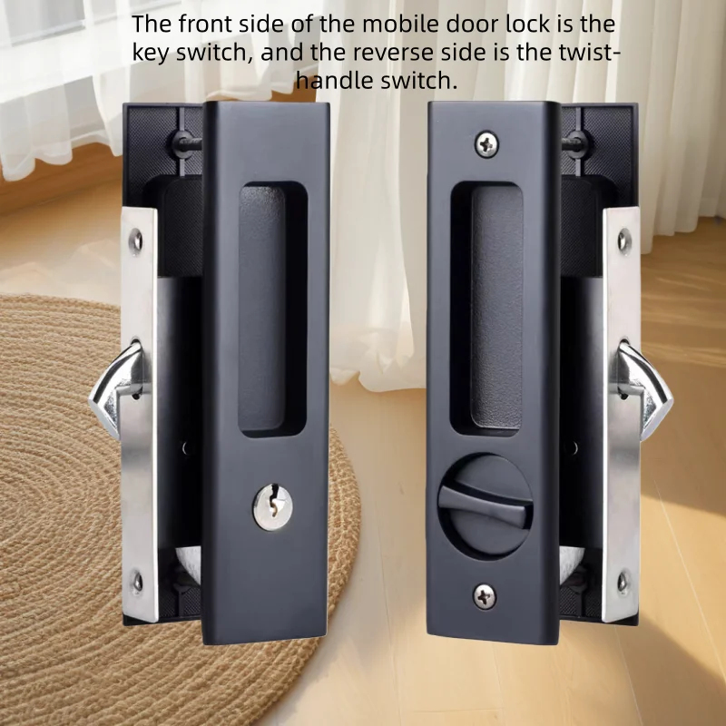 Heavy-Duty Black Sliding Door  - огляд і ціна Home Security Locks