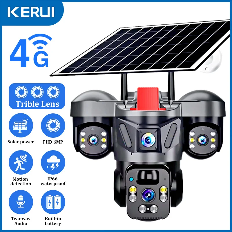 KERUI Outdoor PTZ 6MP 4G SIM W - огляд і ціна Home Security Battery