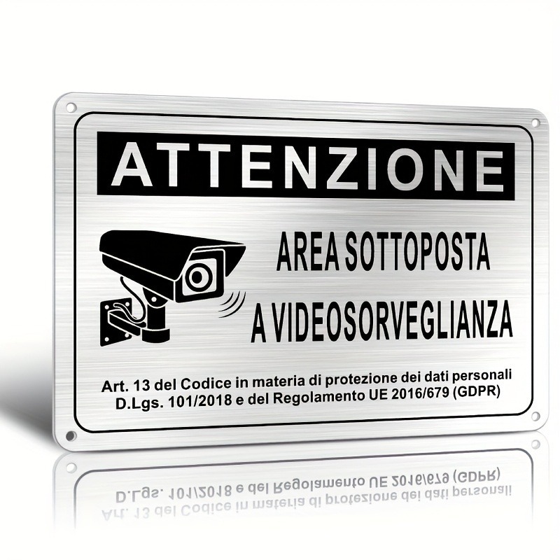 Italian Security Sign 20X30cm  - огляд і ціна Home Security Police
