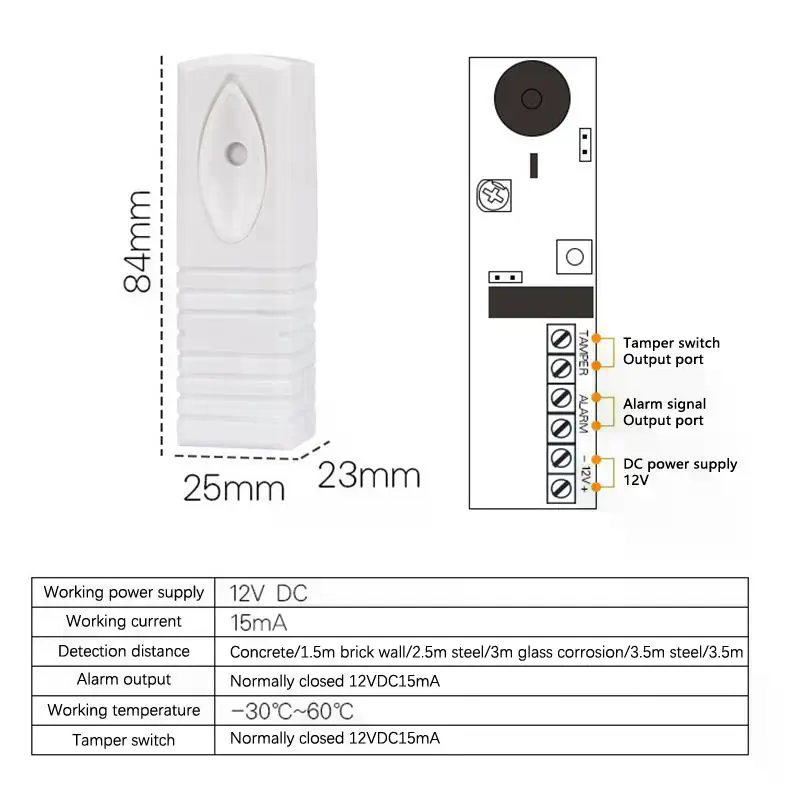 Wired Photoelectric Vibration  - огляд і ціна Home Security Alarm